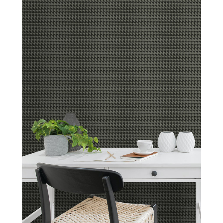 Oliver Stoneware Tailor Houndstooth Peel And Stick Wallpaper